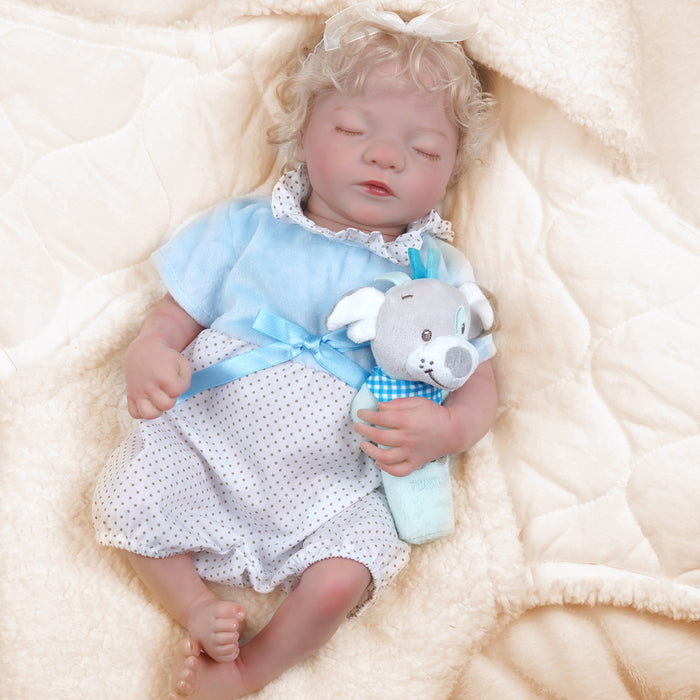 Babeside 17" Realistic Reborn Baby Doll Infant Girl Aurora with Washable Body for Pleased Bathing