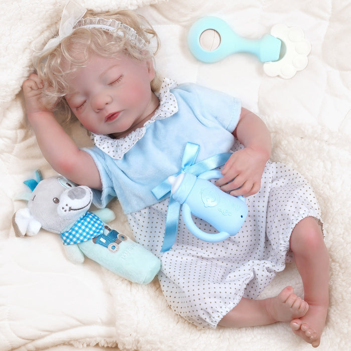 Babeside 17" Realistic Reborn Baby Doll Infant Girl Aurora with Washable Body for Pleased Bathing