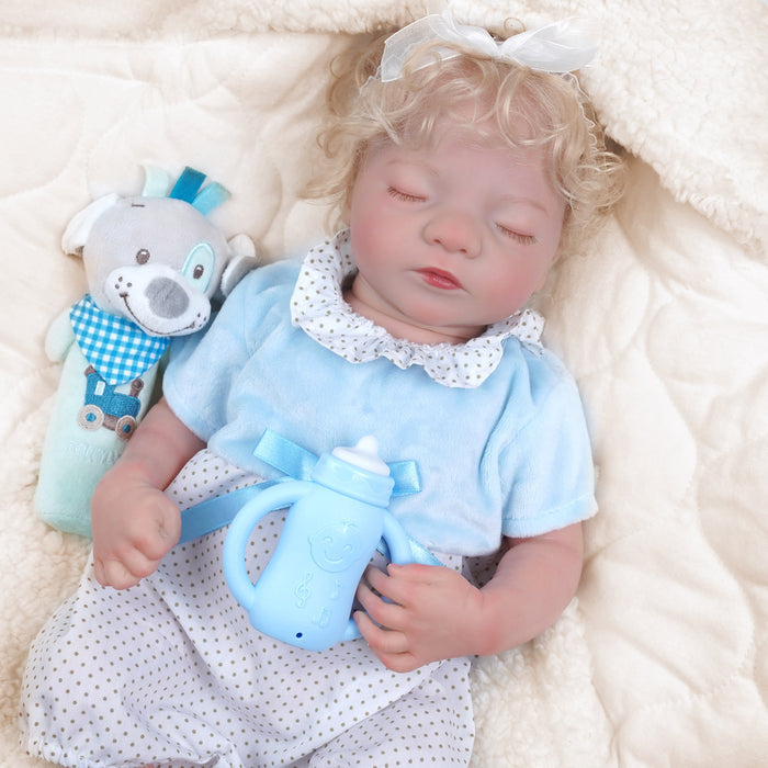 Babeside 17" Realistic Reborn Baby Doll Infant Girl Aurora with Washable Body for Pleased Bathing