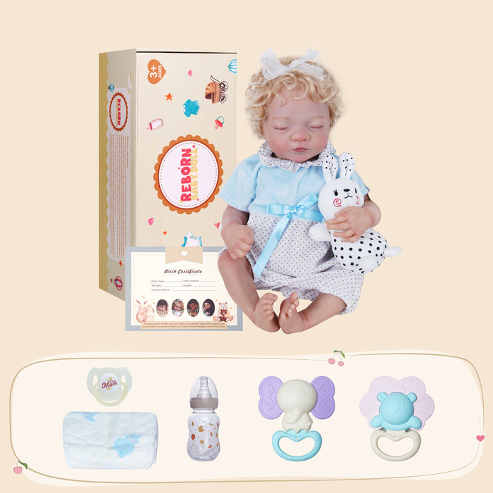 Babeside 17" Realistic Reborn Baby Doll Infant Girl Aurora with Washable Body for Pleased Bathing