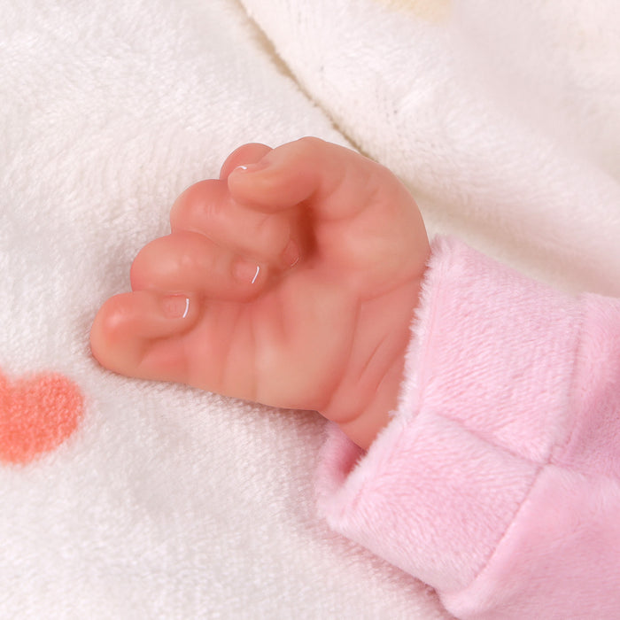 Babeside 17'' Realistic Reborn Baby Doll Sleeping Girl Kubo - Pink & Rabbit Style