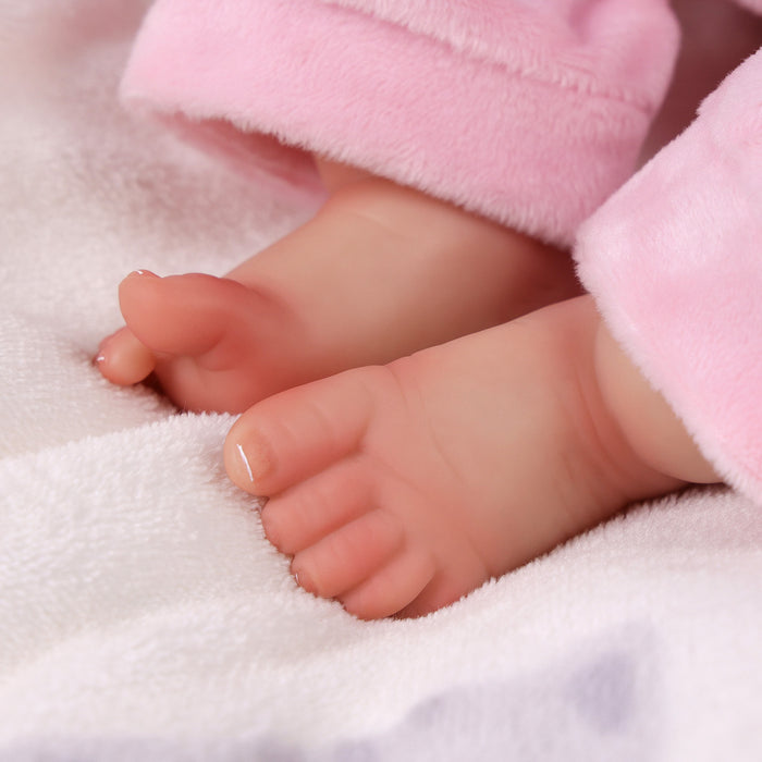 Babeside 17'' Realistic Reborn Baby Doll Sleeping Girl Kubo - Pink & Rabbit Style