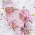Babeside 17" Realistic Reborn Infant Chubby Cheek Face Baby Doll Girl Aurora with Washable Body for Pleased Bathing