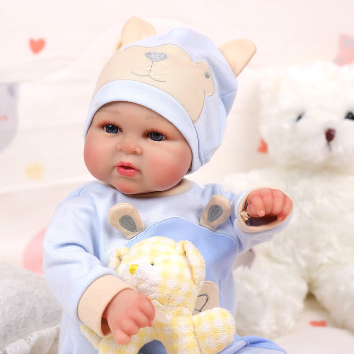 Babeside 17'' Reborn Baby Doll Blue Eyes Awake Girl Charming Abby