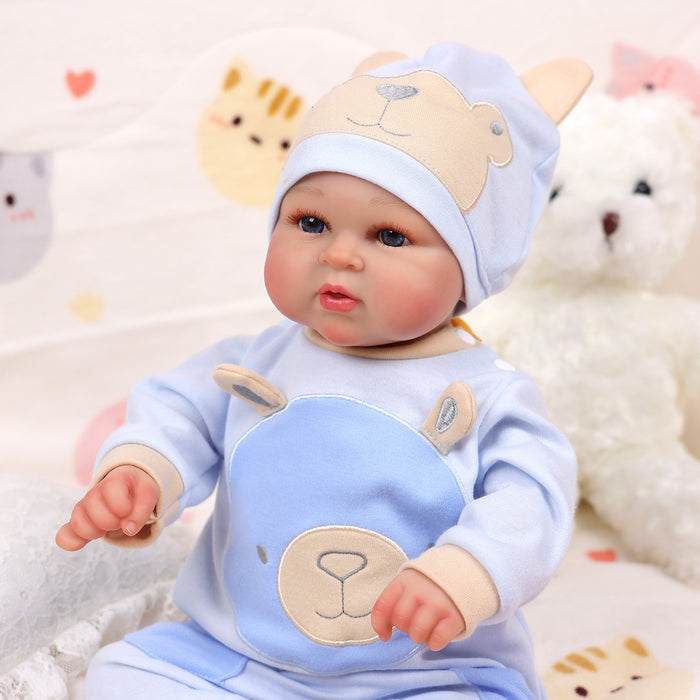 Babeside 17'' Reborn Baby Doll Blue Eyes Awake Girl Charming Abby