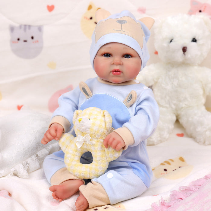 Babeside 17'' Reborn Baby Doll Blue Eyes Awake Girl Charming Abby