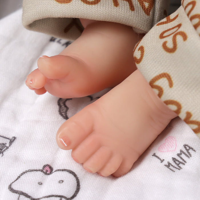 Babeside 17'' Reborn Baby Doll Brown Eyes Awake Boy Trey - Brown Bear Clothing
