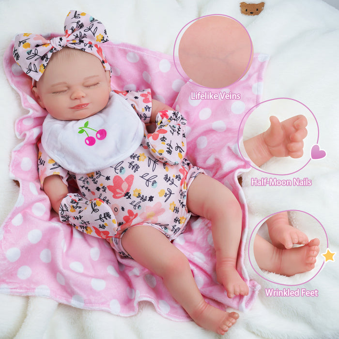 Babeside 17" Reborn Baby Doll Gentle Girl Floral Skylar