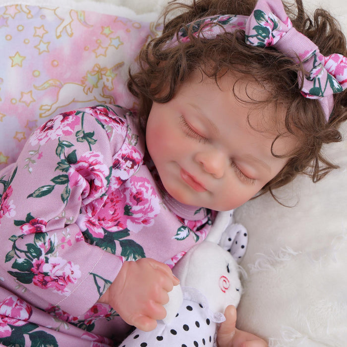 Babeside 17'' Reborn Baby Doll Sleeping Girl Ruby - Cloth Body