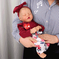 Babeside 17" Reborn Toddler Baby Dolls Smile Asleep Girl Twinnie Looks Real with Heartbeat and Coos