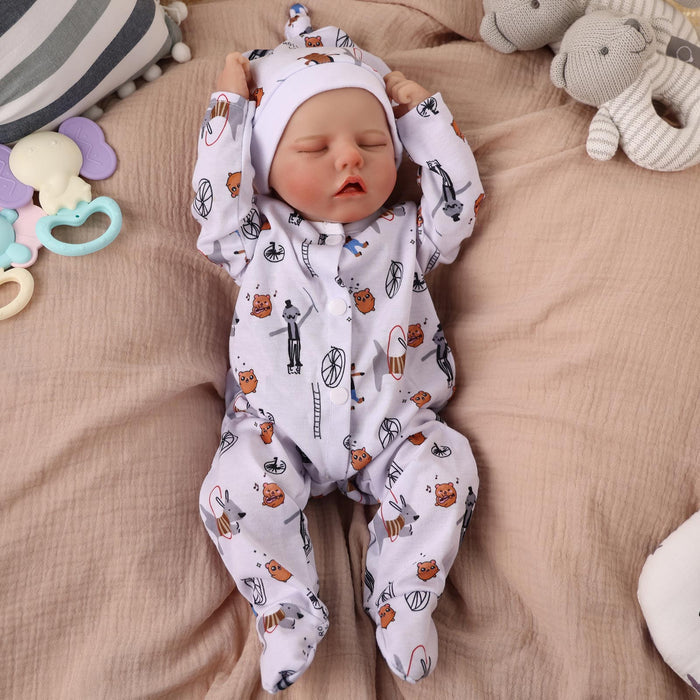 Babeside 17" Reborn Toddler Baby Dolls Smile Asleep Girl Twinnie
