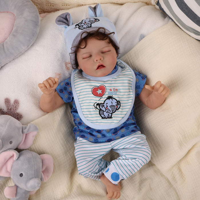 Babeside 17'' Reborns Boy Twinnie - Real Life Poseable Newborn Baby Dolls