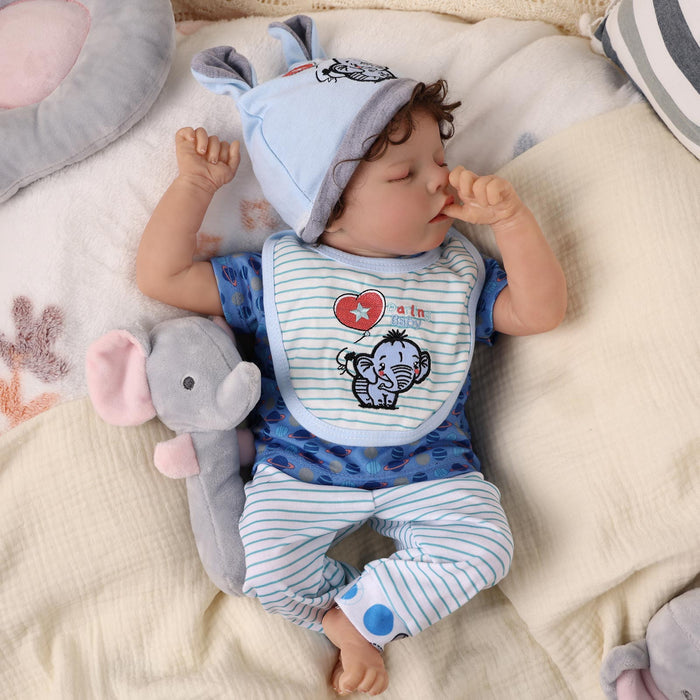 Babeside 17'' Reborns Boy Twinnie - Real Life Poseable Newborn Baby Dolls