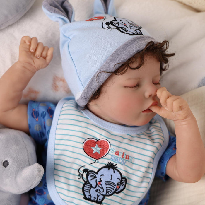 Babeside 17'' Reborns Boy Twinnie - Real Life Poseable Newborn Baby Dolls