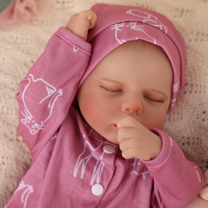 Babeside 17" Sleeping Newborn Baby Girl Pink Twinnie