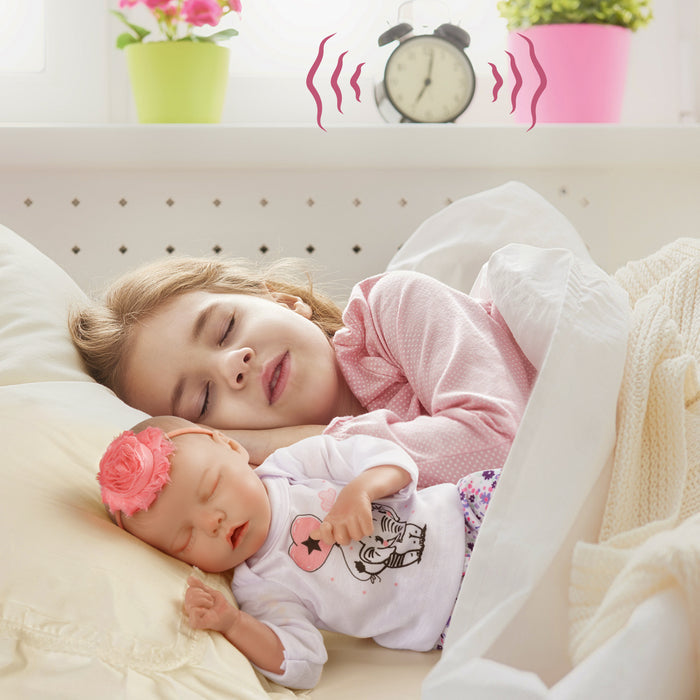Babeside 17" Touch Real Newborn Reborn Baby Doll Girl Twinnie with Heartbeat and Coos