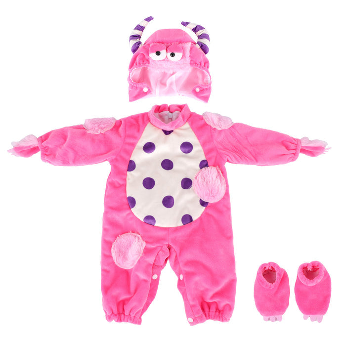 Babeside 18" - 22" Reborn Baby Doll Pink Little Monster Crawl Suit