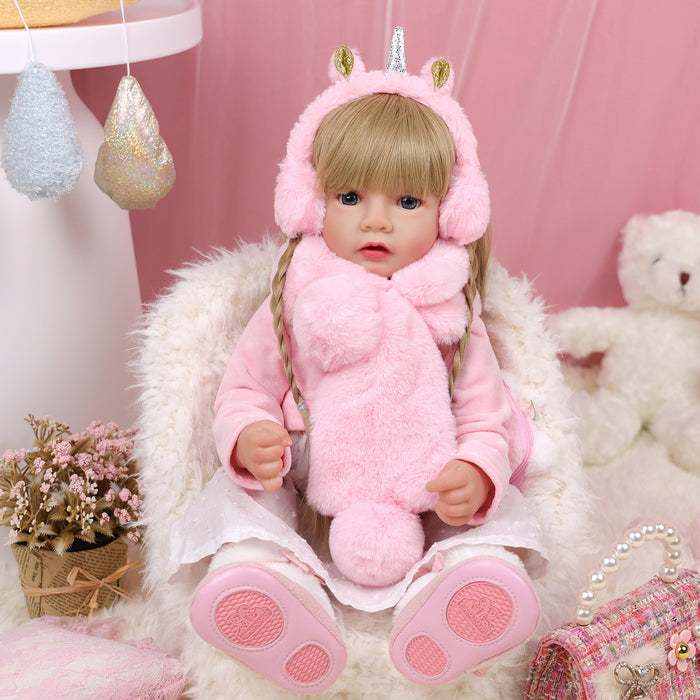 Babeside 20" - 22" Reborn Baby Dolls 5-Pcs Set - Fluffy Clothes
