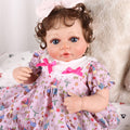 Babeside 20'' Adorable Reborn Baby Doll Blue Eyes Charming Girl Lara - Floral Dress