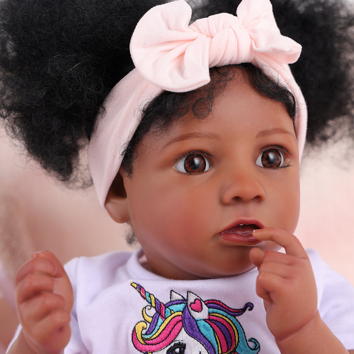 Babeside 20'' African American Toddler Baby Girl Saria - 2 Pcs of Clothing