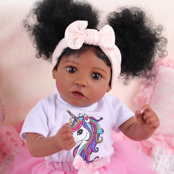 Babeside 20'' African American Toddler Baby Girl Saria - 2 Pcs of Clothing
