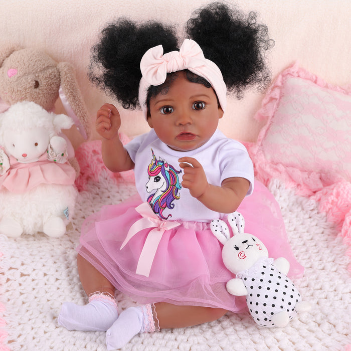 Babeside 20'' African American Toddler Baby Girl Saria - 2 Pcs of Clothing