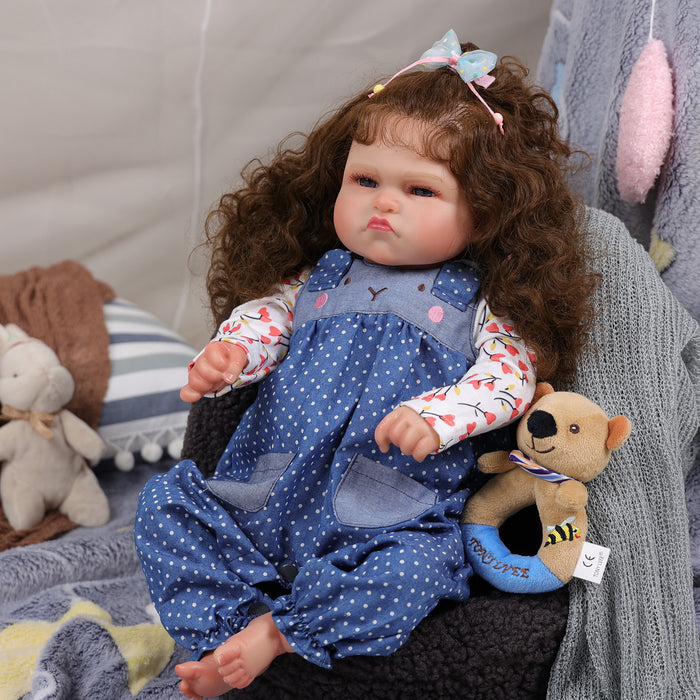 Babeside 20'' Awake Reborn Baby Doll Blue Eyes Girl Ginger
