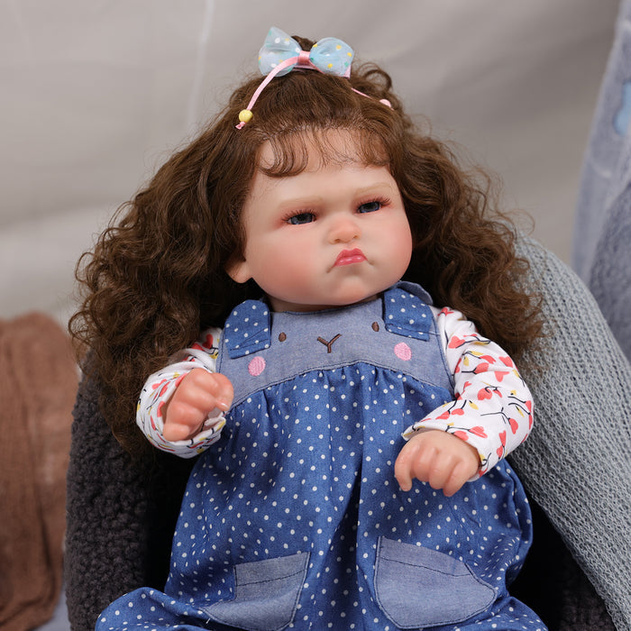 Babeside 20'' Awake Reborn Baby Doll Blue Eyes Girl Ginger