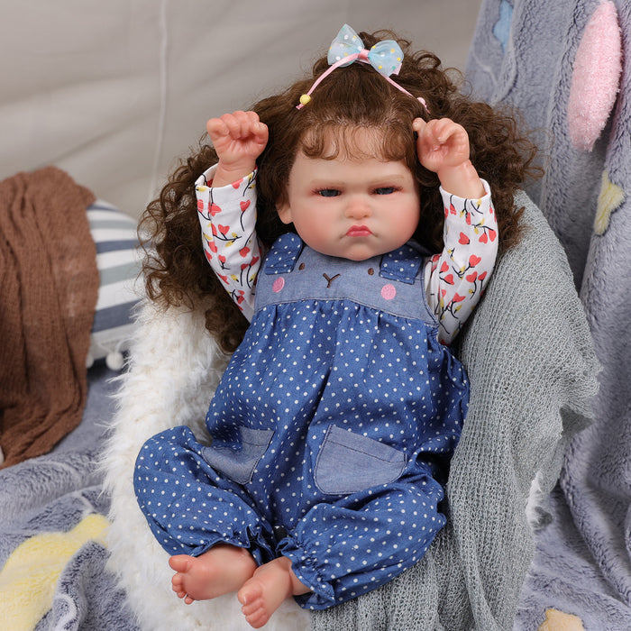 Babeside 20'' Awake Reborn Baby Doll Blue Eyes Girl Ginger