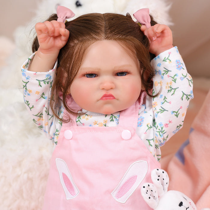Babeside 20'' Awake Reborn Baby Doll Blue Eyes Girl Ginger