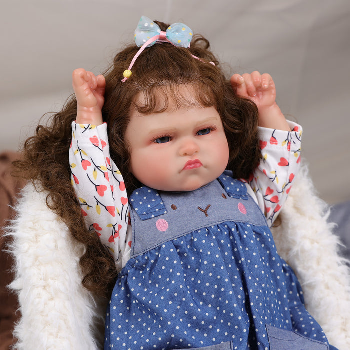Babeside 20'' Awake Reborn Baby Doll Blue Eyes Girl Ginger