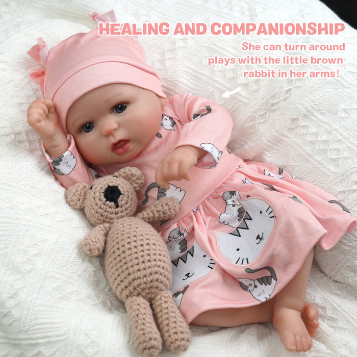 Babeside 20'' Bailyn Cutest Realistic Reborn Baby Doll Kitten Girl with Heartbeat Coos and Breath