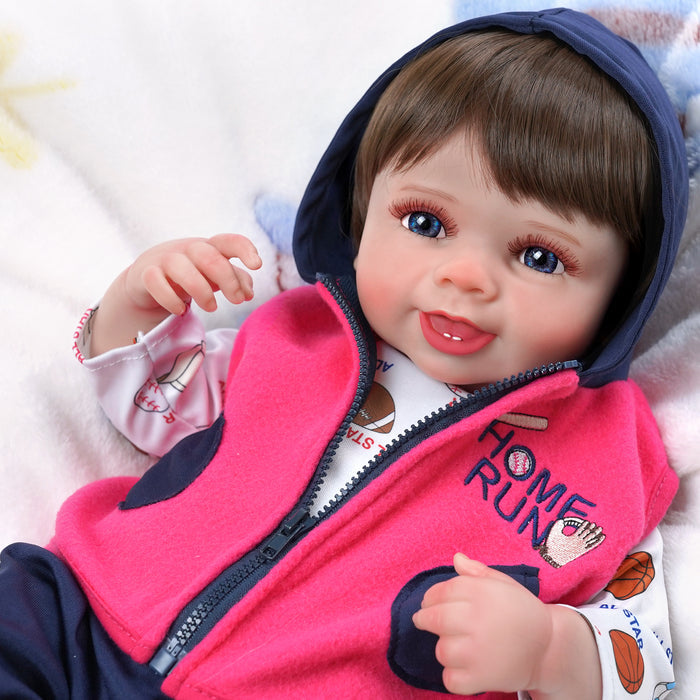 Babeside 20'' Cutest Realistic Blue Eyes Reborn Baby Doll Girl Carol