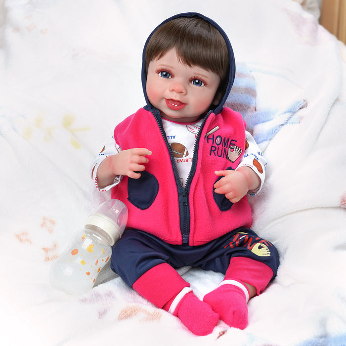 Babeside 20'' Cutest Realistic Blue Eyes Reborn Baby Doll Girl Carol