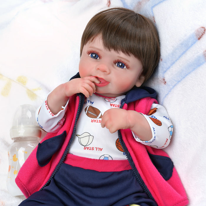 Babeside 20'' Cutest Realistic Blue Eyes Reborn Baby Doll Girl Carol