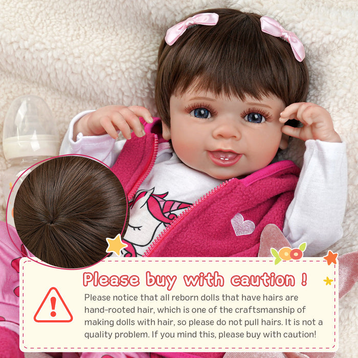 Babeside 20'' Cutest Realistic Pink Suit Reborn Baby Doll Girl Carol