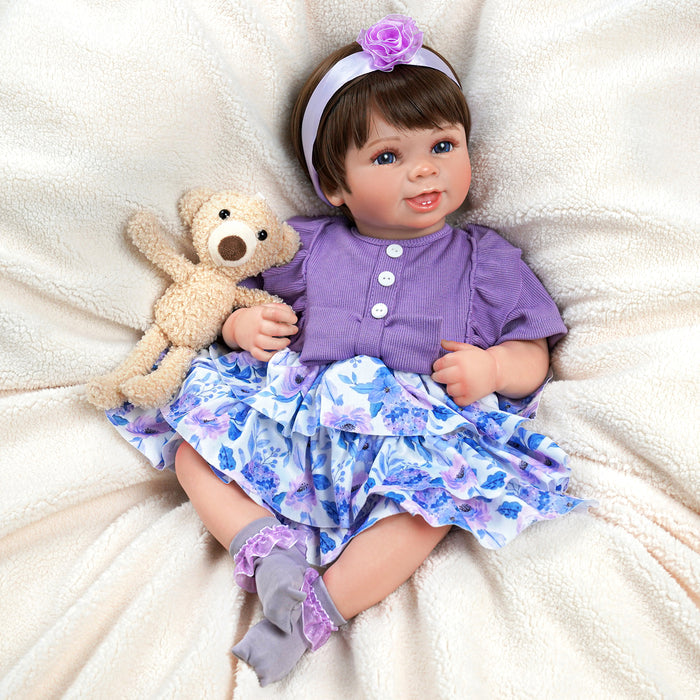 Babeside 20'' Cutest Realistic Purple Suit Reborn Baby Doll Charming Girl Carol