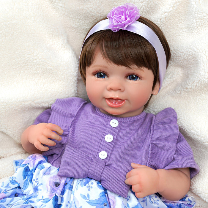 Babeside 20'' Cutest Realistic Purple Suit Reborn Baby Doll Charming Girl Carol