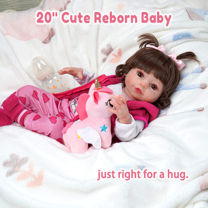 Babeside 20'' Cutest Realistic Reborn Baby Doll Girl Elise