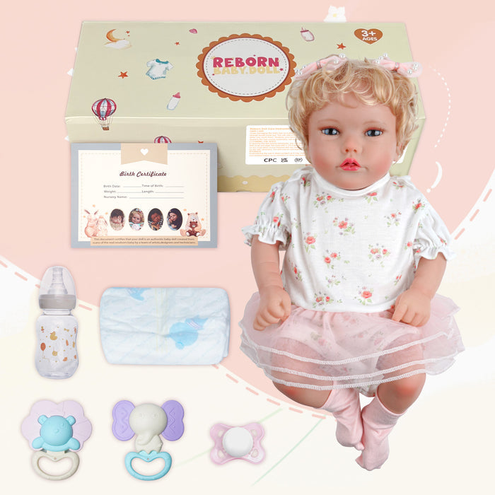 Babeside 20'' Cutest Realistic Reborn Baby Doll Girl Tori with Blonde Hair