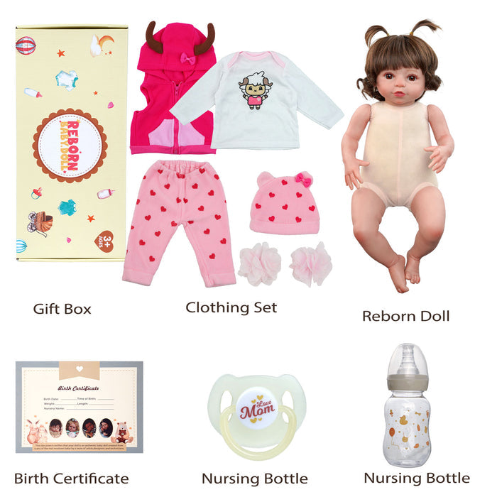 Babeside 20'' Cutest Realistic Reborn Baby Doll Pink Girl Elise