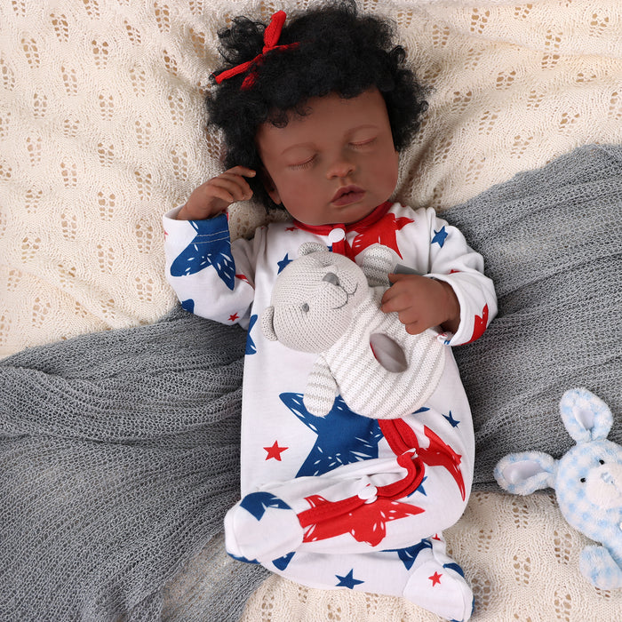 Babeside 20 inch Lifelike Reborn Baby Dolls Baby African American Boy Pasha