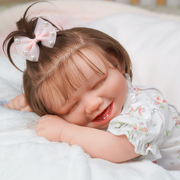 Babeside 20 Inch Lifelike Reborn Baby Dolls Girl Debby Real Baby Smiling Realistic