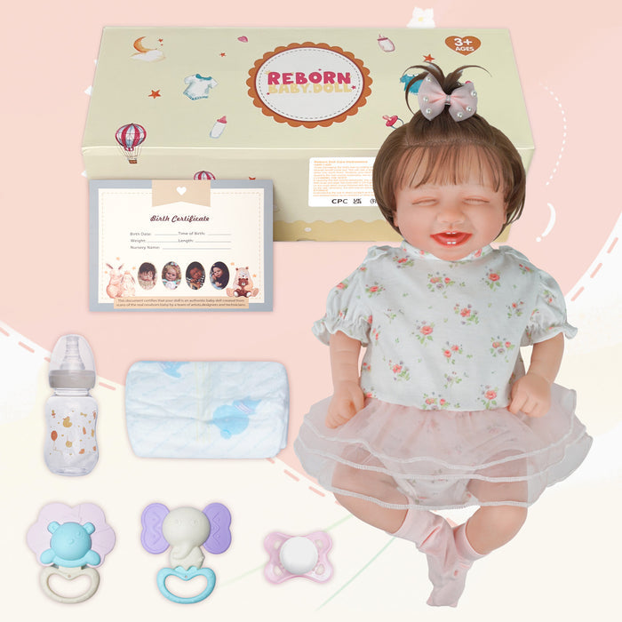 Babeside 20 Inch Lifelike Reborn Baby Dolls Girl Debby Real Baby Smiling Realistic