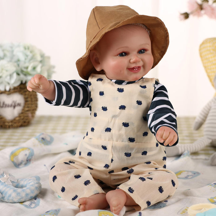 Babeside 20 Inch Lifelike Reborn Baby Dolls Girl Polka Dots Mika