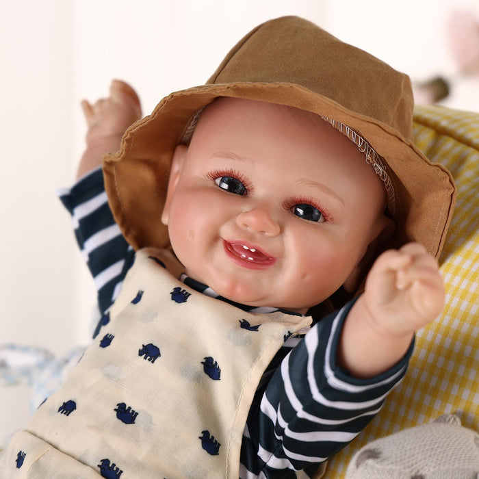 Babeside 20 Inch Lifelike Reborn Baby Dolls Girl Polka Dots Mika