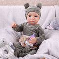 Babeside 20" Infant Baby Boy Aiden with Blue Eyes