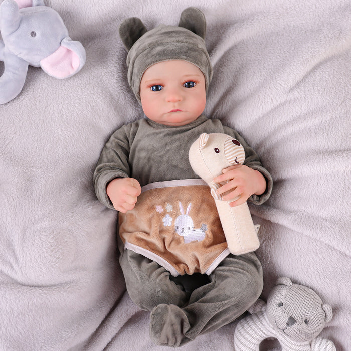 Babeside 20" Infant Baby Boy Aiden with Blue Eyes