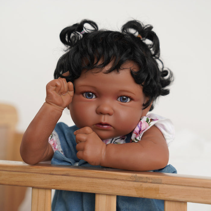 Babeside 20'' Lifelike American African Reborn Girl Baby Dolls Doris