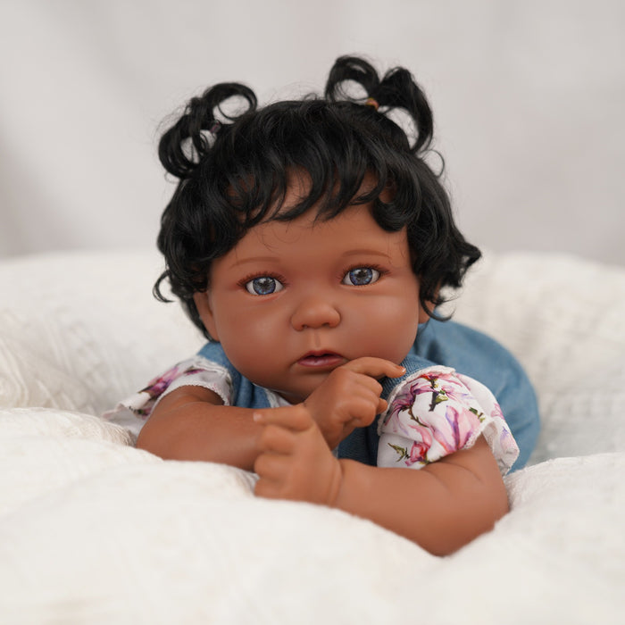 Babeside 20'' Lifelike American African Reborn Girl Baby Dolls Doris
